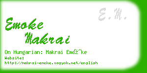 emoke makrai business card